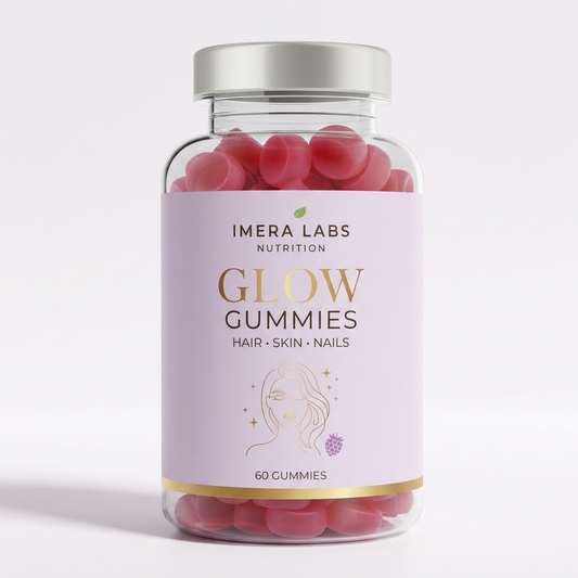 Glow Gummies Imera Labs Nutrition, flacon PET transparent 200 ml, 60 gummies